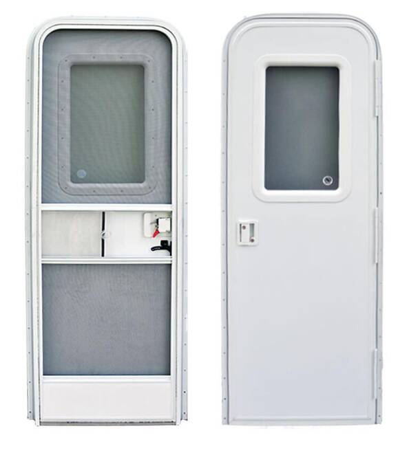 AP Products 26"W x 72"H Polar White Radius RH Entry Door  • 015-217709