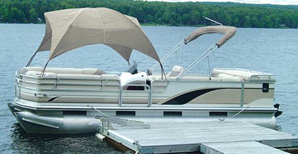 Taylor Made Polyester Pontoon Gazebo, 8' L x 102" W x 50" H, Sand  • 12003OS