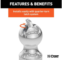 Curt OEM Puck System 3" Gooseneck Ball, Chevy, GMC, Ford, Nissan, RAM, 38K  • 60634