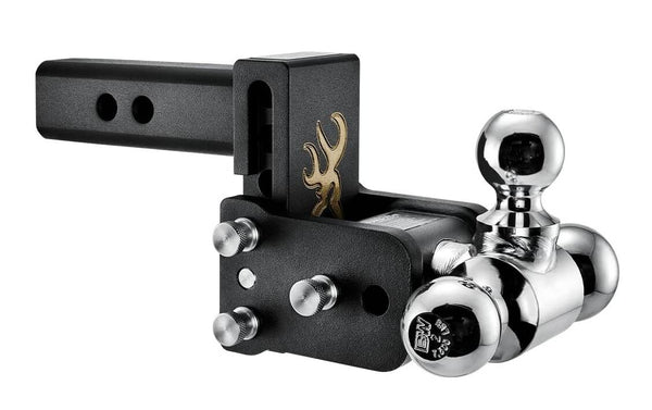 B&W Tow & Stow Adjustable Tri-Ball Mount - Browning - 2" Receiver - 1 7/8", 2", 2 5/16" Ball - 3" Drop  • TS10047BB