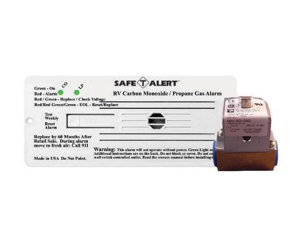 Safe-T-Alert 35 Series White Flush Mount CO/LP Gas Alarm with Solenoid Valve Control  • 35-742-R-WT-KIT