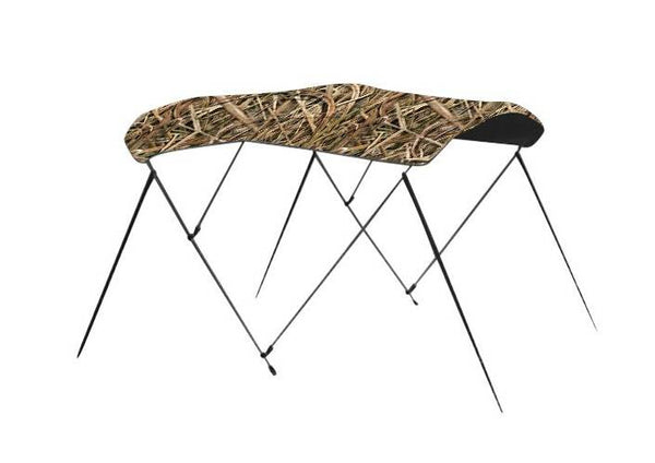 Carver 6' L x 79"-84" W x 54" H Mossy Oak Shadow Grass Polyester Round Tube 3-Bow Ready to Assemble Bimini Top Kit  • C5481UBB-SG