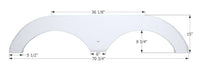 Icon FS2033 70-3/4"L x 15"H (8-3/4" Arch Heigh) Polar White Tandem Fender Skirt for Forest River Cherokee Model  • 12033