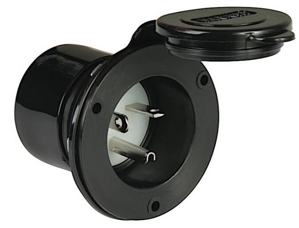 ParkPower 20 Amp Straight Blade Power Inlet Black  • 200BBI.RV