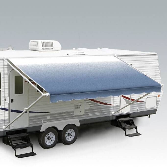 Carefree RV Awning Vinyl Fabric 15'-2" - Blue Shale Fade With White Weatherguard  • JU166C00