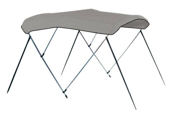 Carver Cadet Gray Sunbrella Acrylic 3-Bow Ready to Assemble Bimini Canvas with Storage Boot, 6' L x 79"-84" W x H  • 604A-10