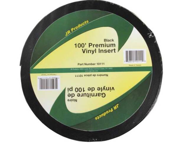 JR Products Premium Vinyl Insert - 100' x 1" - Black  • 10111