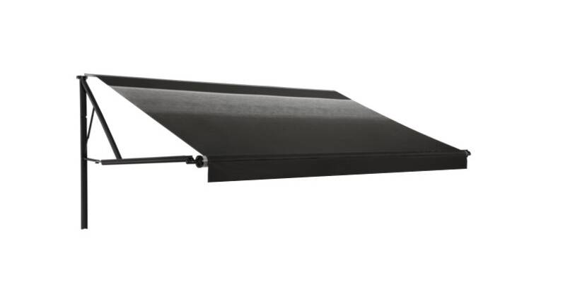 Dometic 9100 21'W x 8'Ext. Onyx Fade Vinyl Power RV Patio Awning Roller Assembly with Polar White Vinyl Weather Shield  • 915NR21.000B