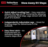 Suburban Stow Away Steps, 2-Step Narrow  • 4101A