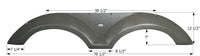 Icon 70-1/2"L x 12-1/2"H (7" Arch Heigh) Olive Gray Tandem Fender Skirt for Coachmen Chaparral Model  • 12597