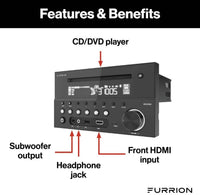 Furrion RV & Marine Entertainment System - 120W, 2-Zone, DVD, HDMI  • 2021123566