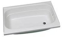 Specialty Recreation White Plastic Rectangular Bath Tub with Right Hand Drain, 32"L x 24"W  • BT2432WR