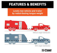Curt Short Trunnion Bar Weight Distribution Hitch Kit (10K - 15K lbs., 28-3/8" Bars)  • 17422