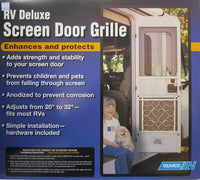 Camco Screen Door Grille, Deluxe, White  • 43997
