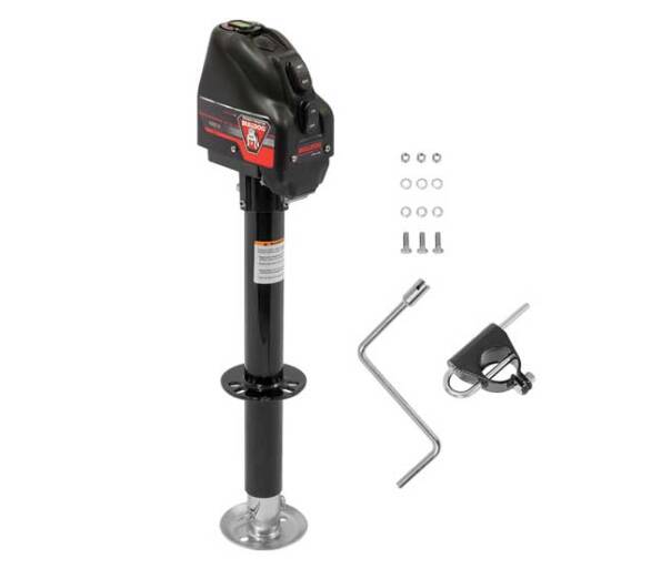 Bulldog Powered Drive Tongue Jack, A-Frame, 22" Travel, Black Case, Rating 4,000 lbs  • 500199
