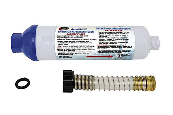 Valterra Aqua Fresh KDF/GAC 2 GPM Water Filter with 4" Hose  • A01-1131VP