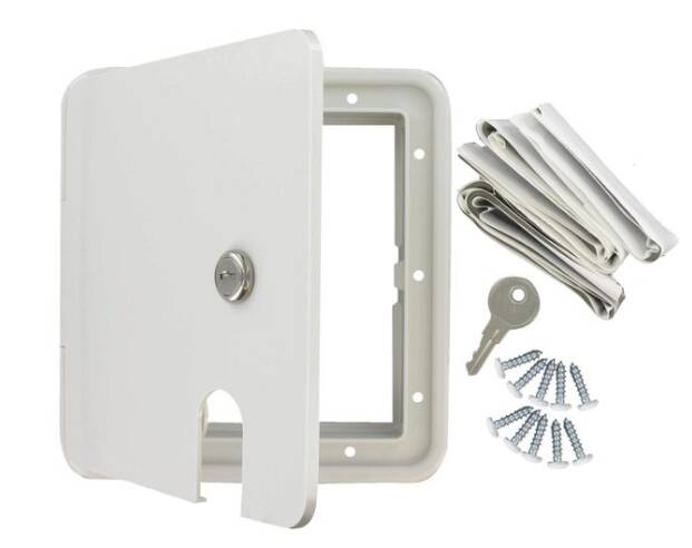 Valterra White Square Electric Cable Hatch 8.5"H x 8.5"W   • A10-2151VP