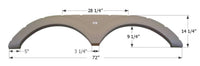Icon Taupe Tandem Fender Skirt for Keystone Challenger/Everest, 72" L x 14-1/4" H  • 01706