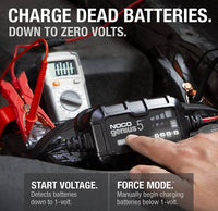 Noco 5-Amp Battery Charger, Battery Maintainer, and Battery Desulfator  • GENIUS5