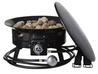 Flame King Outdoor Portable Propane Gas 19" Fire Pit Bowl with Self Igniter, Cover, and Carry Straps  • FKG6501D