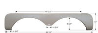 Icon Mauve Gray Tandem Fender Skirt for Forest River Rockwood Model 64-1/4"L x 13"H (9-3/4" Arch Heigh)  • 12773