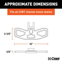 Curt 16" Adjustable Channel Mount Hitch Step  • 45909