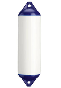Polyform F-3 Series 8.2" x 30" White Twin Eye Cylindrical Inflatable Fender  • F-3 WHITE