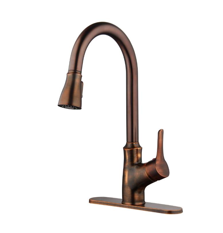 Empire Faucets Oil Rub Bronze RV Metal Kitchen Faucet with Single Lever and Pull Down Sprayer, 3 or 1 Hole  • SL2000ORB-A