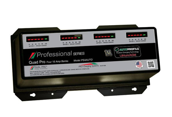 Dual Pro Professional Series AutoProfile 60A 4-Bank Battery Charger  • PS4AUTO