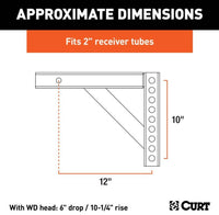 Curt Weight Distribution Shank 2" Shank, 6" Drop, 10-1/4" Rise  • 17121
