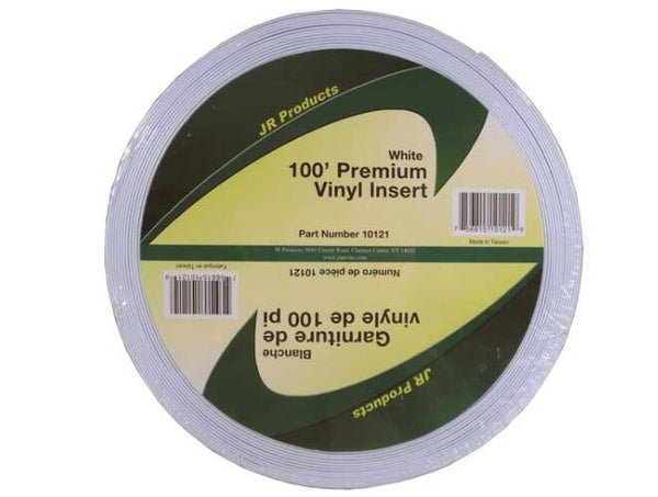 JR Products Premium Vinyl Insert - 100' x 1" - White  • 10121