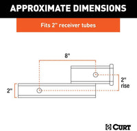 Curt Receiver Hitch Adapter 2" Shank, 2" Drop, 7,500 LBs  • 45797