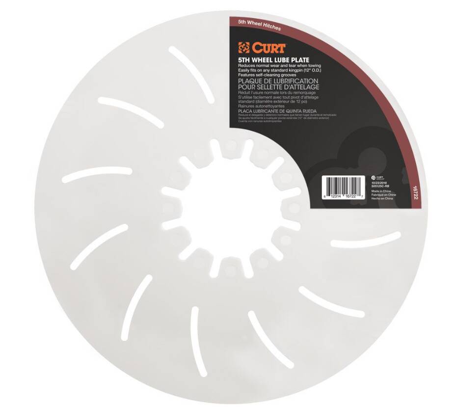 Curt 12" 5th Wheel Lube Plate  • 16722