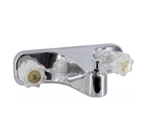 Valterra Utopia Tub Diverter Faucet, 8" Mount, Chrome w/ Acrylic Handles  • PF244301