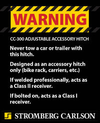 Stromberg Carlson Adjustable Accessory Hitch, 2"  • CC-300