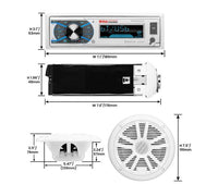 BOSS Audio Systems AM/FM/MP3/USB Bluetooth Receiver Package w/Four 6.5" Speakers  • MCK632WB.64