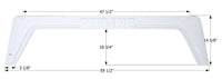 Icon FD-174 67-3/4"L x 10-1/2"H (5-1/2" Arch Heigh) Polar White Tandem Fender Skirt for Sunnybrook Model  • 12651