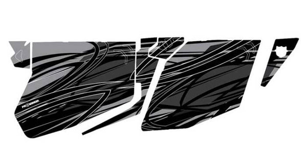 Pro Armor 2017 RZR XP 1000 Traditional Half Door Titanium Matte Metallic Graphics Kit  • P175G501TMM