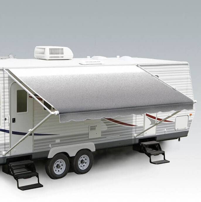 Carefree RV Awning Vinyl Fabric 13'-2" - Silver Shale Fade With White Weatherguard  • JU146D00