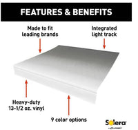 Lippert Solera Universal Vinyl Replacement Fabric for 15' RV Awning - Black Fade  • V000334383