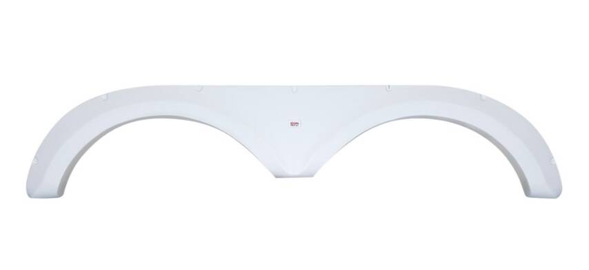Icon FS1702 69-3/4"L x 15-3/4"H (11-1/4" Arch Heigh) Polar White Tandem Fender Skirt for Jayco Jayco Designer Model  • 01702