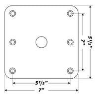 Wise KingPin 7" x 7" Base Plate  • 8WD2000-2
