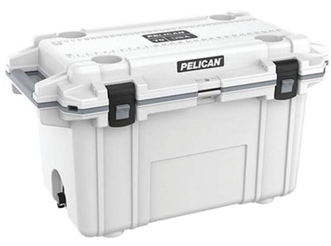 Pelican 70-Quart Elite Cooler - White/Gray  • 70Q-1-WHTGRY