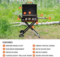 Blackstone On-the-Go 22â€ Omnivore Flex-Fold Griddle with Locking Hood  • 2350