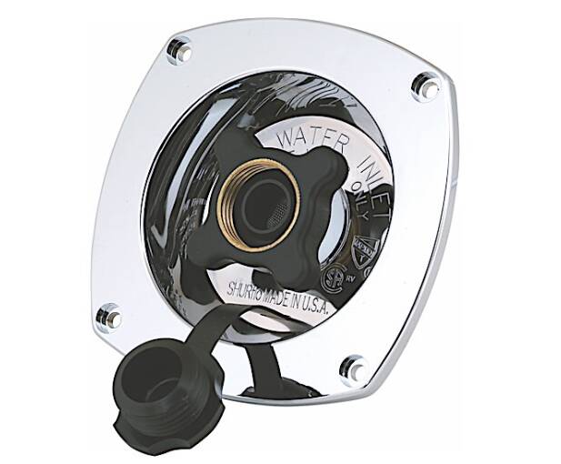 Shurflo Chrome Stainless Steel City Flush Water Fill with 1/2" MPT Brass Check Valve  • 183-029-14