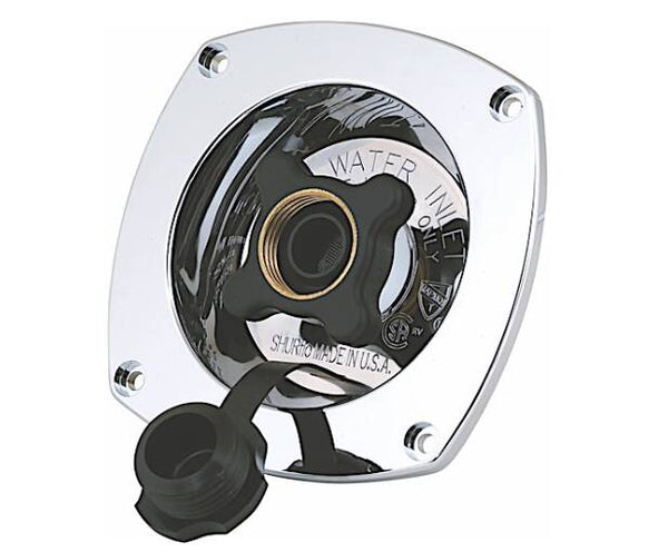 Shurflo Chrome Stainless Steel City Flush Water Fill with 1/2" MPT Brass Check Valve  • 183-029-14