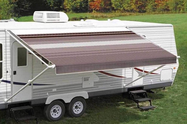 Carefree RV Awning Vinyl Fabric 13'-2" - Sierra Brown Dune Stripe With White Weatherguard  • JU148A00
