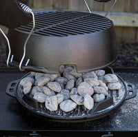 Lodge Kickoff Grill, 12" Cast Iron Portable Charcoal Grill  • L12RG