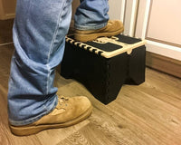 Camco Plastic Folding Step Stool, Non-Skid, Khaki/Black  • 43638