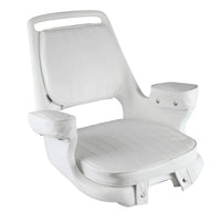 Wise Captains Chair with Cushion Set and Mounting Plate, White  • 8WD1007-3-710